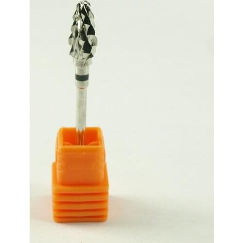 New! 1 pcs Silver XC shape carbide nail drill bit electric nail file drill bit coarse carbide drill 3/32'' bit,Factory price