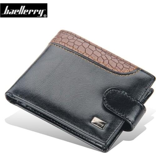 New Arrival Short Men Wallet Leather Casual Male Clutch Purse with ID Credit Card Holder Coin Pocket carteira