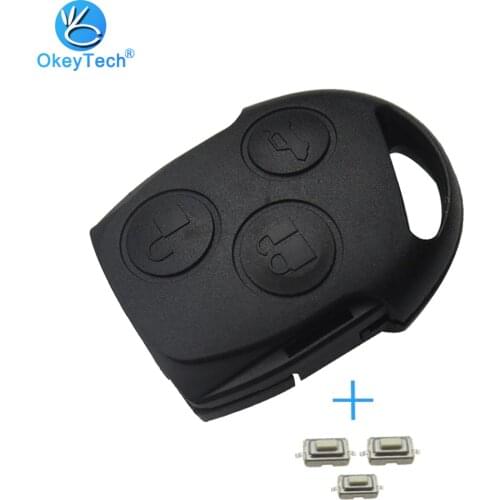 OkeyTech for Ford Focus 2 Fiesta Mondeo Mk3 Mk4 Ranger Transit Festiva Car Key Cover Fob 2 Button with 3 Micro Switch No Blade