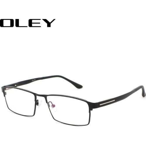 OLEY 2020 Alloy Glasses Frame Men Women Vintage Myopia Optical Frames Prescription Eyeglasses Acetate Temples Eyewear Y7712
