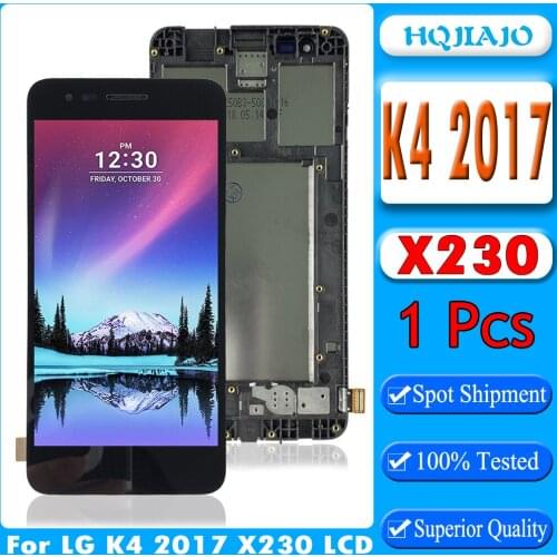 Original For LG K4 2017 X230 X230i X230K LCD Display Touch Screen Digitizer With Frame Assembly For LG K4 2017 LCD Display
