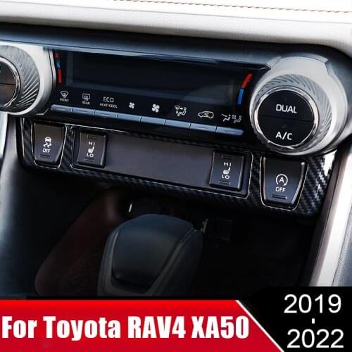 ABS Car Central Control Adjustment Panel Decoration Cover Trims For Toyota RAV4 XA50 RAV 4 50 MK5 2019 2020 2021 Accessories