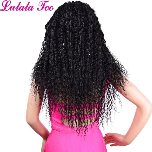 Natural Black Curly Synthetic Hair Wig For Women 26inch Long Dominican Curl Heat Resistant Soft Lace Full Wig Machine Made