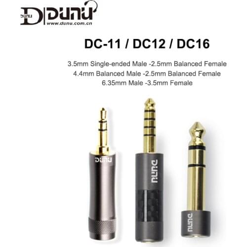 Dunu DC-12 DC-16 DC-11 3.5mm Male to 2.5mm Female 6.35-3.5 / 4.4-2.5 Plug Adapter for Music Player Balanced earphone AMP DAC