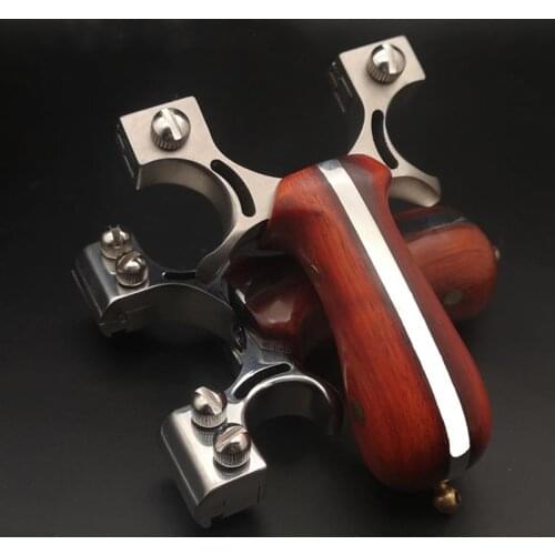 Outdoor Hunting Slingshot 98K Slingshot Flat Rubber Band Stainless Steel High Precision Recurved Flat Rubber Band Sight Wooden