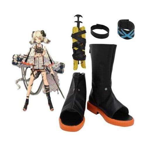 Arknights Ifrit Cosplay Boots Shoes Black Women Shoes Costume Customized Accessories Halloween Party Shoes