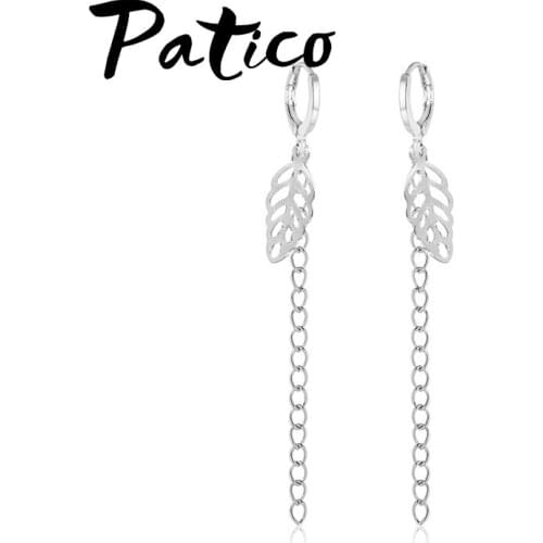 New Arrivals Boucle Foreille Femme 925 Sterling Silver Dangle Earrings For Women Leaf Pendant Earring Gift Jewelry