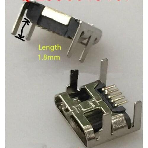 MICRO 5P spacing 7.2mm female plug pin 4pin Fixed PCB , Tail Charging socket,new and original