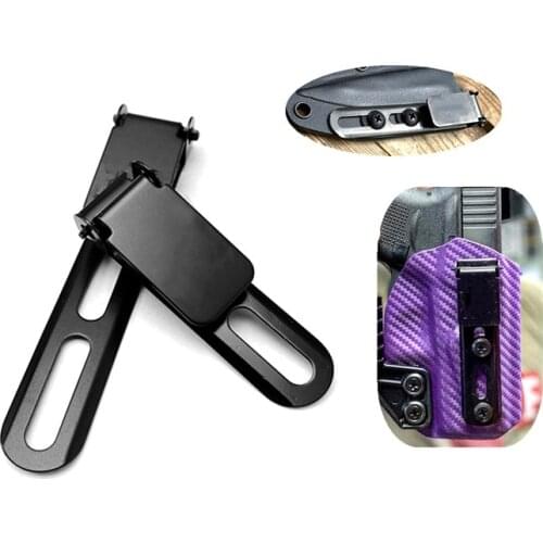Folding Pocket Knife Sheath Back Clip Universal Scabbard DIY Waist Clamp Outdoor Gear Fixture Grip Clips with Screws for Kydex