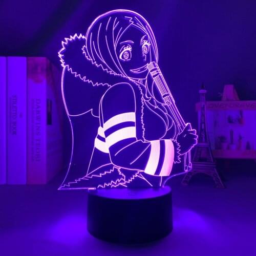 Manga Fire Force Hibana Led Lamp for Child Bedroom Decor Night Light Birthday Gift Room Desk Anime 3d Light Hibana Fire Force