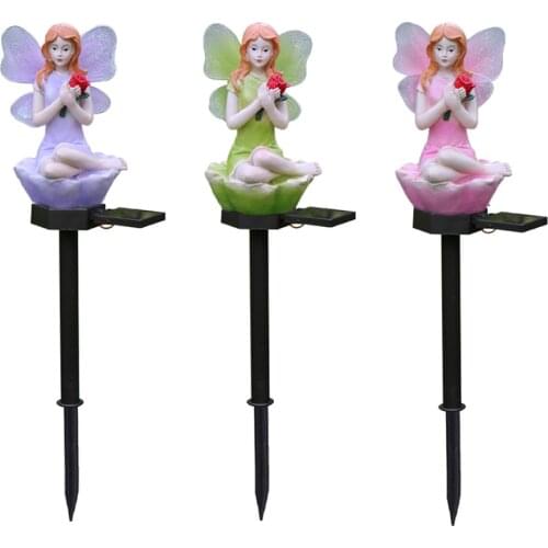 LED Solar Flower Fairy Lights Outdoor Waterproof Pixie Light Lawn Stakes Lamps Yard Art for Home Garden Courtyard Festival Decor