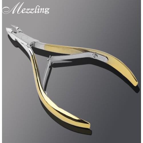 Mezzling High Quality Gold Nail Art Clipper Trimmer Cuticle Scissor Cutter Manicure Tools