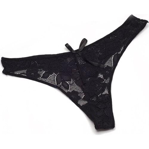 Women\s Ultra-thin G-string Thong Transparent Sexy Panties Underwear Women Cotton Lace Tanga Briefs Women Intimates