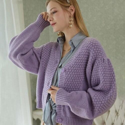 Womens sweater Korean Style Knitted Sweater Cardigans Women jacket Long Sleeve Cardigan Breaster Female Cardigan Solid Sweater