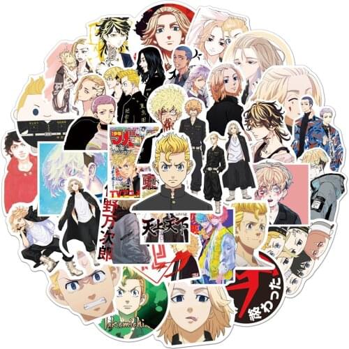 10/30/50PCS Tokyo Revengers Stikers Anime Manjiro Sano Ken Ryuguji Mikey Draken Keisuke Baji Takashi Mitsuya Sticker for Kid Toy