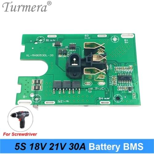 18650 5S 18V 21V 30A Li-ion Lithium Battery BMS Turmera 18650 battery screwdriver shura Charger Protection Board fit 21V new