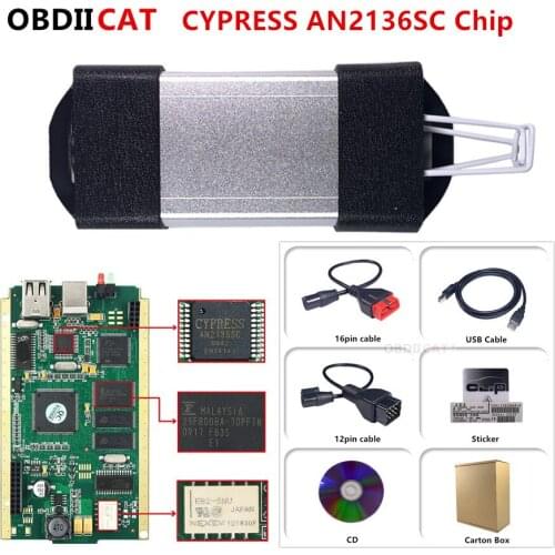 2020 lastest Can Clip V190/V195 Full Chip Gold PCB Board With CYPRESS AN2135SC/2136SC chip A+ OBD2 Diagnostic Interface For cars