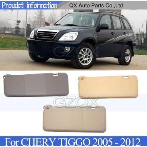 CAPQX 3 colors Sun Shield Overhead Console Interior Sunvisor With MirrorFor CHERY TIGGO 3 2005 - 2012 Front visor assembly