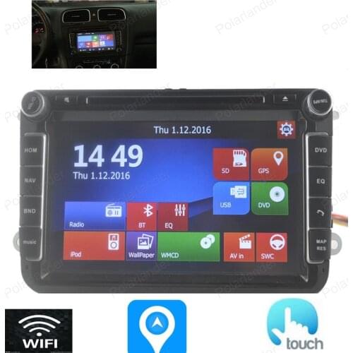 8 inch Car DVD player For VW/POLO/PASSAT/Golf/Skoda/Octavia/SEAT/LEON 3G Wifi Radio GPS Navigation RDS 1080P video stereo