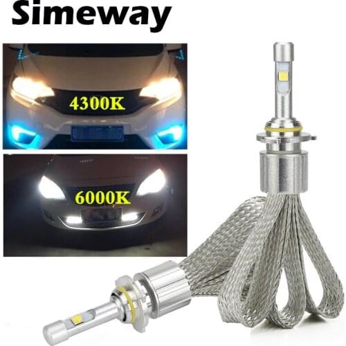 2X Car H11 LED 6000K headlight bulbs 4300K 104W 12000LM XHP50 LED Headlight Lamps H1 H3 H4 H7 9005 D1S D2S projector lens light
