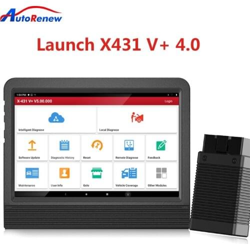 Launch X431 V+ 4.0 10.1inch Tablet Global Version 2GB 32GB Car Diagnostic Tool Support ECU Coding/Auto Vin 2 Years Update Online