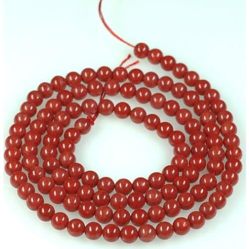 Free Shipping,Wholesale Natural Gem Stone 4mm Red Coral (Sea Bamboo) Beads Accessories For Diy Chan Wrap Bracelet Jewelry Making