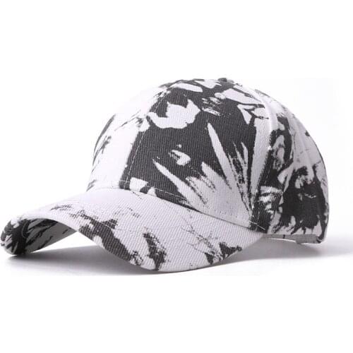 Tie-dyed Baseball Cap For Woman Man Spring Hip Hop Caps Adjustable Solid Color Summer Hats Sun Hat Outdoor Sport Baseball Cap
