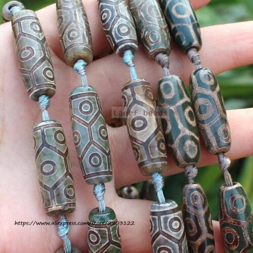 28-30mm Many Pattern Green Dzi agates beads, 3pcs ,Can Pick Different Beads for sell , For DIY Jewelry making