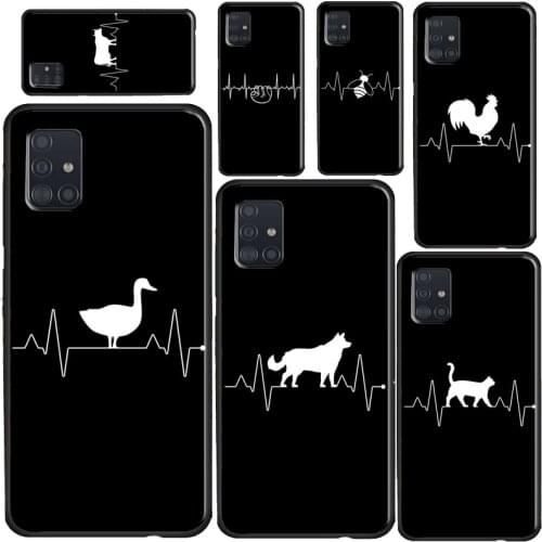 Llama Cat Dog Sloth Heartbeat Case For Samsung Galaxy A12 A32 A42 A52 A72 A01 A02S A40 A50 A70 A20e A21S A11 A31 A51 A71
