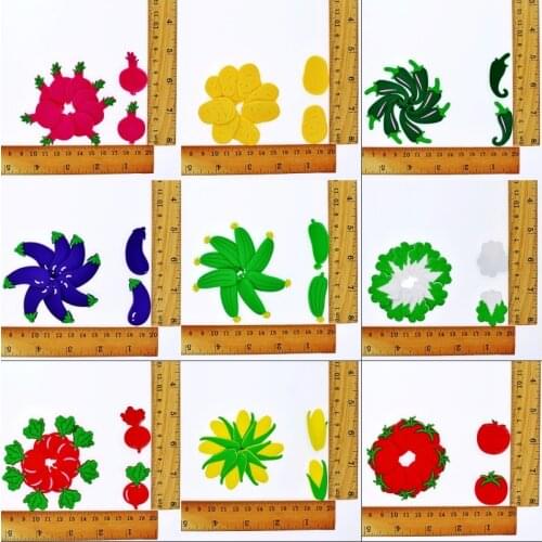 Kids Girls Games Toys Cooking Vegetables DIY Flatback Soft Small Clothes Patch Promotional Accessories 10pcs/set