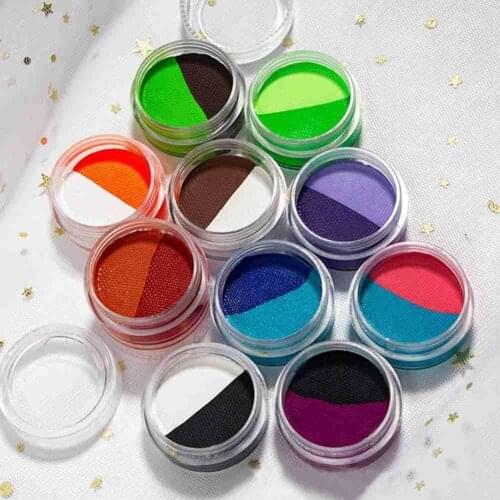 10g Fluorescent Face Painting Eyeliner Two Colors Neon Holiday Party Makeup Move Ment Face Rainbow Painting Paint Paste