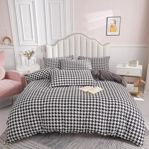 Modern Printed Bedding Set King Size Brief Flat Bed Sheet Quilts Single Double Queen Home Adult Duvet Cover Sets With Pillowcase