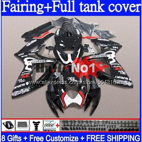 +Tank For SUZUKI GSXR 600 750 CC 600CC 750CC GSX-R750 White Black 65MC.30 GSXR750 GSXR-600 K6 GSXR600 06 07 2006 2007 Fairings