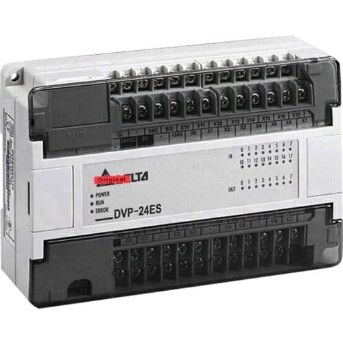 New Original DVP24ES00T2 DVP24ES00R2 24-Point 16DI-8DO NPN EC3 Series Module DI12 DO12 Transistor Output DVP24EC00T3 100-240VAC
