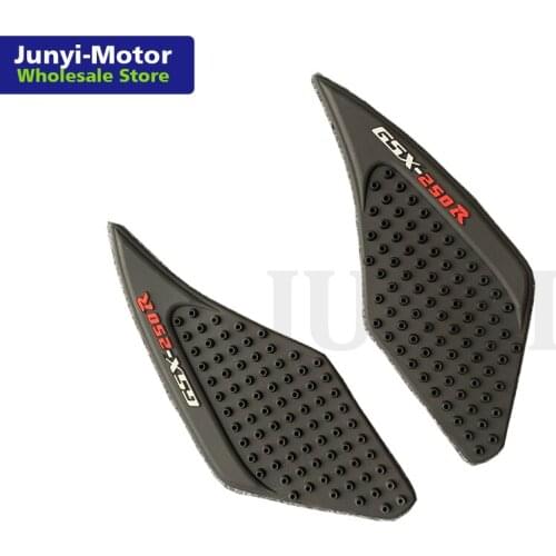 Motorcycle Black Tank Traction Pad Side Gas Knee Grip Protector Anti Slip Fuel Sticker For SUZUKI GSX-250R GSX250R