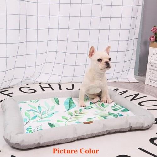 Dog Bed Cushion Washable Dog Mat Breathable Summer Ice Silk Pet mat Waterproof Dog House Pad Pet Nest Sofa Blanket Mat Cat Mat