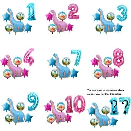 Large Dinosaur Foil Balloons Children Baby Boy Girl Kids 1st Birthday Supplies Party Decoration Animal Globos Number Ballon dq61
