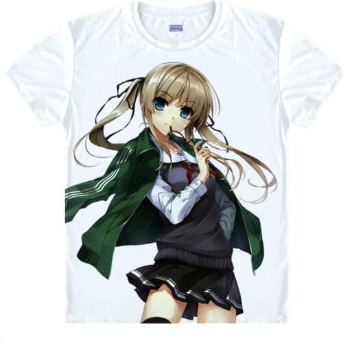 Saekano T-Shirt Utaha Kasumigaoka Shirt mens 3D print T-shirts Anime Tees Lovely cute Short Sleeve Mens T-Shirt anime cosplay a