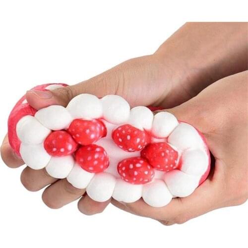 Soft Slow Rebound Cake Toy Squeeze Soft Jumbo Strawberry Cake Stress Reliever Decompression Interesting Photo Props for Kid Gift