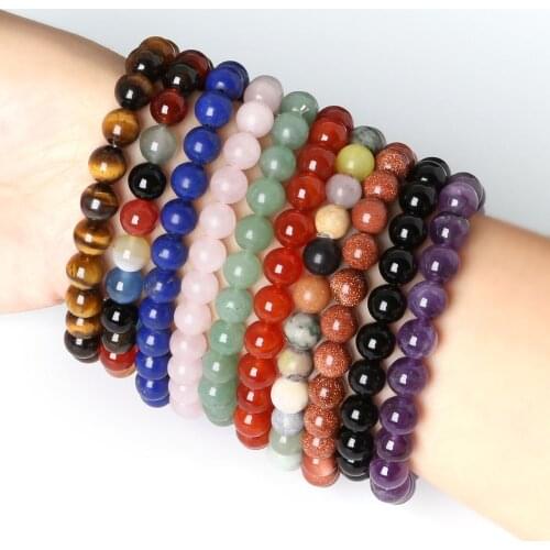New Arrival 6mm Tiger Eye Love Buddha Bracelets & Bangles Trendy Natural Stone Bracelet For Women Men Charm Bracelets