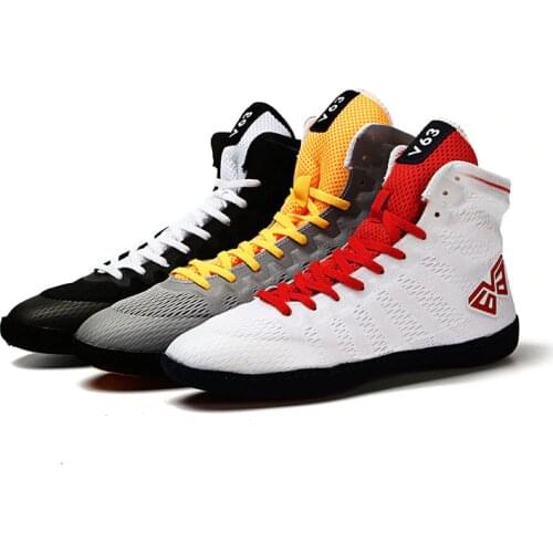 New Training Boxing Shoes Breathable Boxing Footwear for Men White Black Light Weight Wrestling Sneakers Men Flighting Shoes