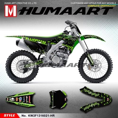 HUMAART Dirt Bike Decals MX Stickers Motorcycle Self Adhesives for KX250F KX 250F 2013 2014 2015 2016