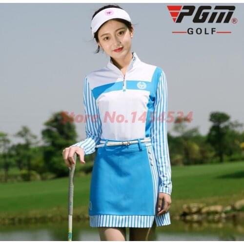 PGM Run Tennis Golf Clothes Women Lady Clothes Anti-sweat Set Long Sleeve T-Shirt + Skirt Summer Golf Womens Skirts Lady Jersey