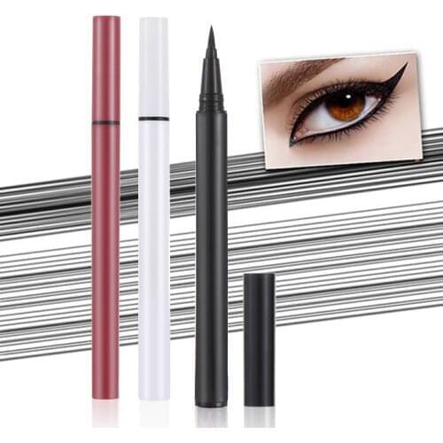 Dual Use Self-adhesive Eyeliner No Glue Magnetic Needed Eyelash Glue Magic 2 in 1 Eye Liner Long-lasting Waterproof Eye Makeup