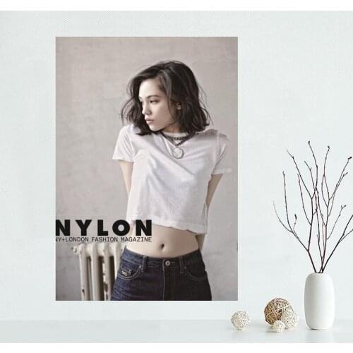 Custom Canvas Wall Decor Mizuhara Kiko Colorful Poster Cloth Wall Silk Fabric Posters And prints Home Decor Painting