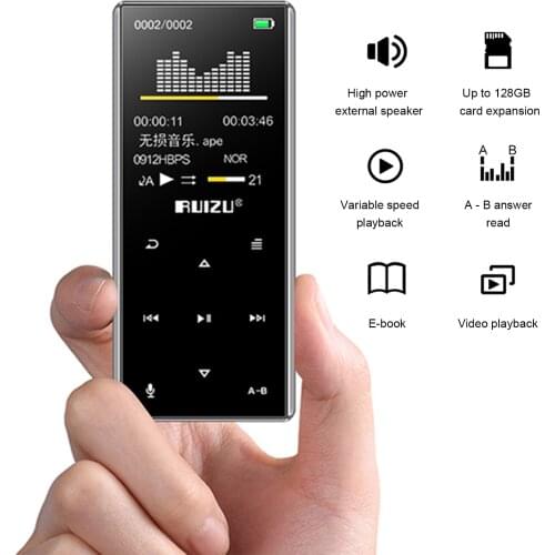 RUIZU D29 BT MP3 Portable Music Video Player Lossless Sound Music Player Speaker FM Radio Recording Stereo FM Automatic Radio
