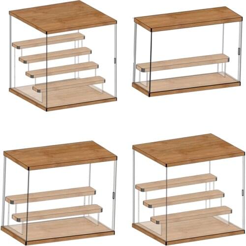 Clear Acrylic Display Case Toys Counter Riser Stand Stand Shelf DIY Assembly