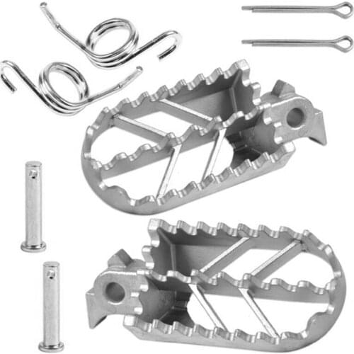 Silver Motorcycle Front Foot Peg Footrest fit for Honda Kawasaki Yamaha Motorcycle Pedal,Motorcycle Accessories