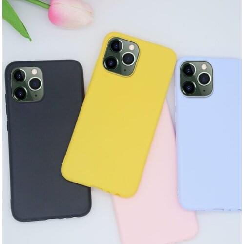 Thin Case For iPhone 11 Pro 7 8 Plus 6 6S SE 2020 X XR XS Max Case Back Cover Silicone TPU Bumper Soft For iPhone 11 Case Funda