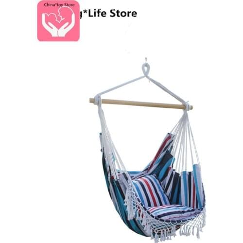 Outdoor Hammock Chair Cotton Tassel Hanging Chair Adult Children Indoor Swing Camping Hammock